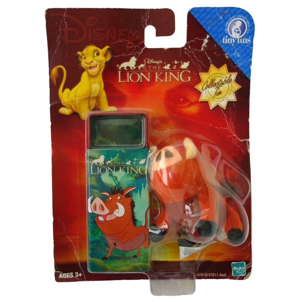 Vintage 2003 Disney the Lion King Pumbaa‎ Mini Plush Collectible Tiny Tins